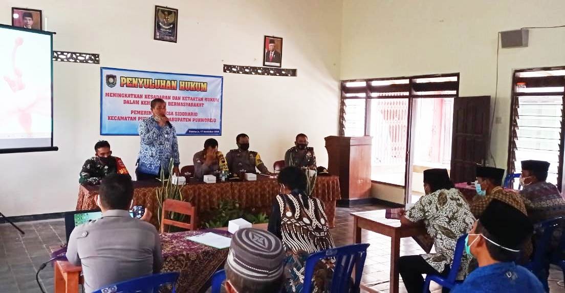 Penyuluhan Hukum di Balai Desa Sidoharjo Kecamatan Purwodadi