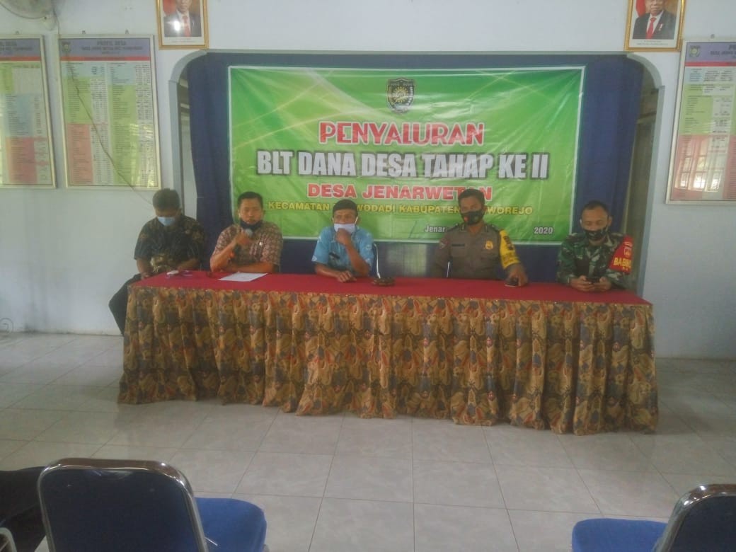 Penyaluran BLT DD di Desa Jenarwetan Kecamatan Purwodadi