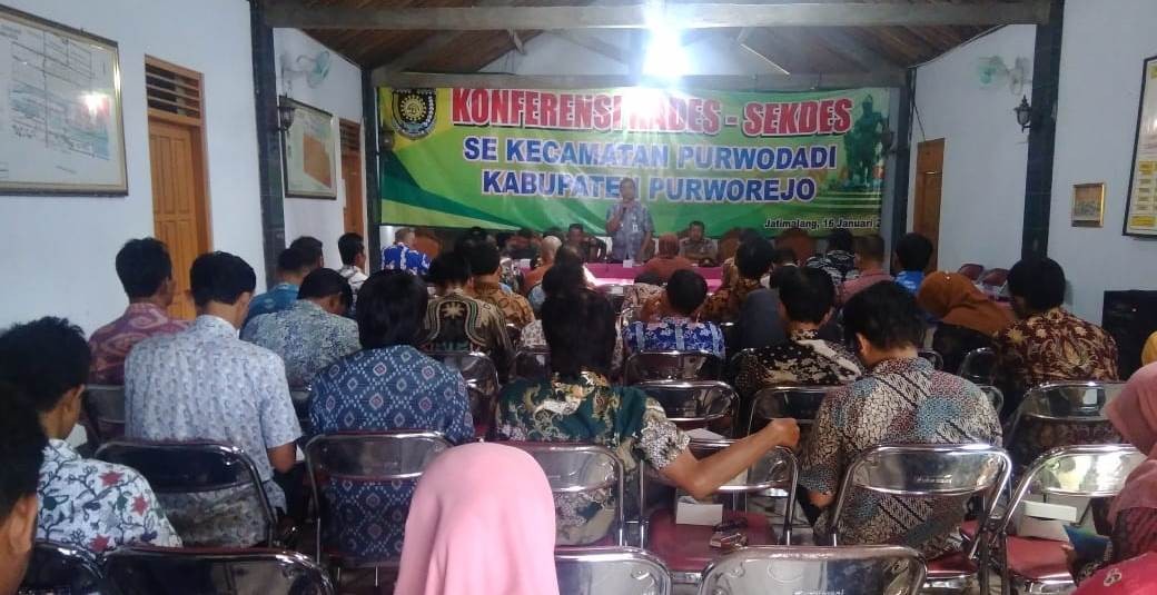 Konferensi Dinas Kepala Desa dan Sekretaris Desa Se- Kecamatan Purwodadi Periode Bulan Januari 2020  di Balai Desa Jatimalang