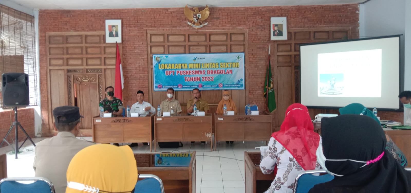 Loka Karya Mini Lintas Sektoral oleh UPT Puskesmas Bragolan di Pendopo Kecamatan Purwodadi