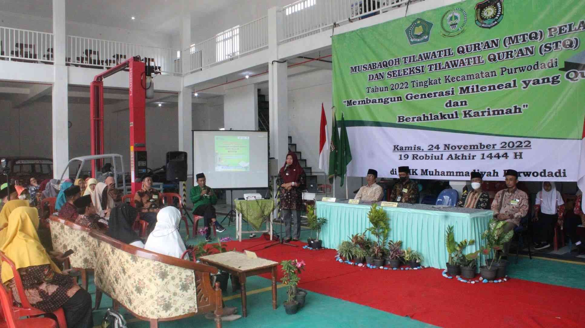 Lomba MTQ Pelajar Tahun 2022 Tingkat Kecamatan Purwodadi di SMK Muhammadiyah Purwodadi