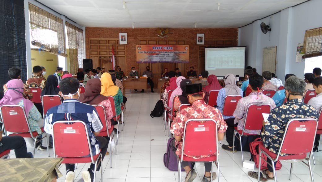 Rapat Pleno Rekapitulasi Daftar Pemilih Hasil Pemuktahiran (DPHP) PPK Purwodadi