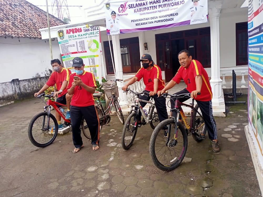 Gowes Sepeda Santai di Desa Nampurejo dalam Rangka Memperingati Hari Jadi Ke-191 Kabupaten Purworejo Tahun 2022 Tingkat Kecamatan Purwodadi